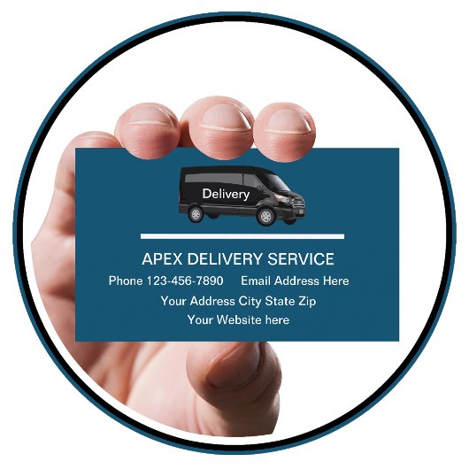 Carte De Visite Modern Delivery Service Business Cards