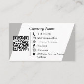 Carte De Visite Modern Dental Clinic Logo QR Code Dentist (Dos)