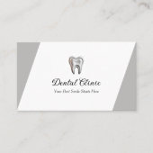 Carte De Visite Modern Dental Clinic Logo QR Code Dentist (Devant)