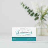 Carte De Visite Modern Dentist Business Card Template (Debout devant)