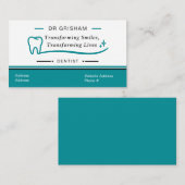 Carte De Visite Modern Dentist Business Card Template (Devant / Derrière)