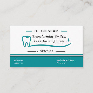 Carte De Visite Modern Dentist Business Card Template
