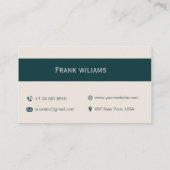 Carte De Visite Modern Design Business Card with QR Code (Dos)