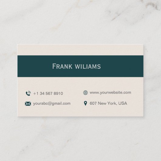 Carte De Visite Modern Design Business Card with QR Code (Dos)