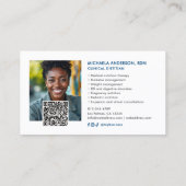 Carte De Visite Modern Dietitian/Nutritionist QR Code Social Media (Dos)
