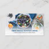 Carte De Visite Modern Dietitian/Nutritionist QR Code Social Media (Devant)