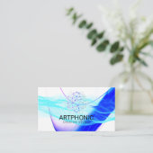 Carte De Visite Modern Digital Sound Wave | Artistic Creative (Debout devant)