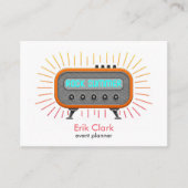 Carte De Visite Modern DJ & Festival Organizer Card with QR Code (Devant)