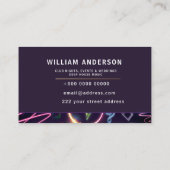 Carte De Visite Modern DJ Music Event (Dos)