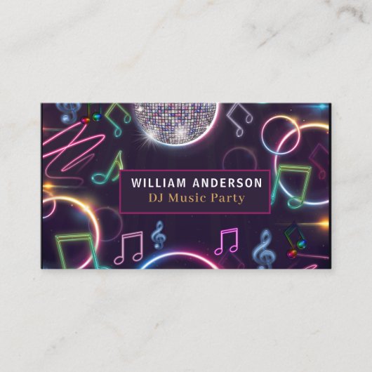 Carte De Visite Modern DJ Music Event (Devant)