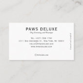 Carte De Visite Modern Dog Grooming Silhouette Logo (Dos)