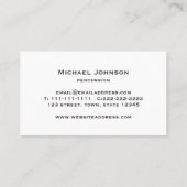 Carte De Visite Modern Drummer Percussion (Dos)