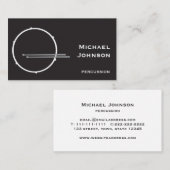 Carte De Visite Modern Drummer Percussion (Devant / Derrière)