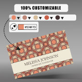 Carte De Visite Modern Earthy Mosaic Interior Designer QR Code