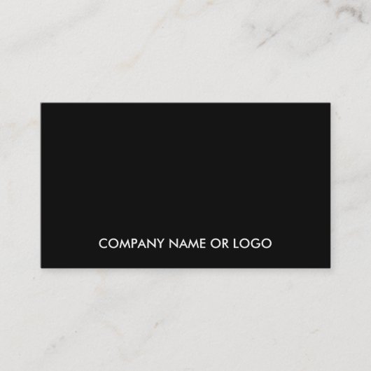 Carte De Visite Modern Elegant Black White Simple Company (Devant)