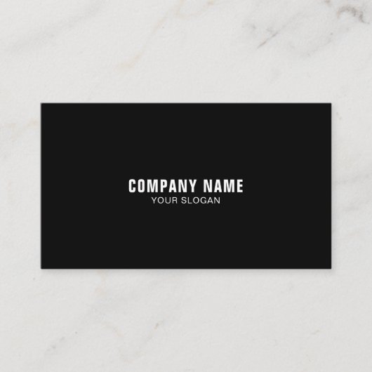 Carte De Visite Modern Elegant Black White Simple Company (Devant)