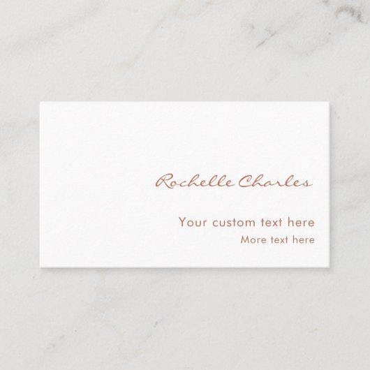 Carte De Visite Modern Elegant Copper QR Code Professional  (Devant)