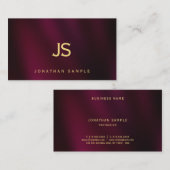 Carte De Visite Modern Elegant Gold Text Monogram Create Your Own (Devant / Derrière)