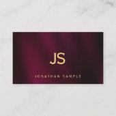 Carte De Visite Modern Elegant Gold Text Monogram Create Your Own (Devant)