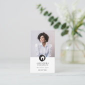 Carte De Visite Modern Elegant Immobilier Manager Photo (Debout devant)