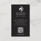 Carte De Visite Modern Elegant Immobilier Manager Photo (Dos)