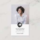 Carte De Visite Modern Elegant Immobilier Manager Photo (Devant)