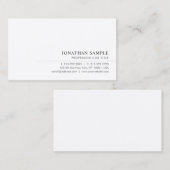 Carte De Visite Modern Elegant Minimal Template Signature UV Gloss (Devant / Derrière)