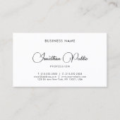 Carte De Visite Modern Elegant Minimalist Calligraphy Script (Devant)