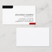 Carte De Visite Modern Elegant Minimalist Professional Plain (Devant / Derrière)