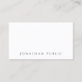 Carte De Visite Modern Elegant Minimalist Template Create Your Own (Devant)