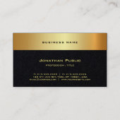 Carte De Visite Modern Elegant Monogram Luxury Premium Black (Dos)