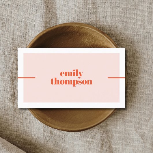 Carte De Visite Modern Elegant Pastel White Consultant