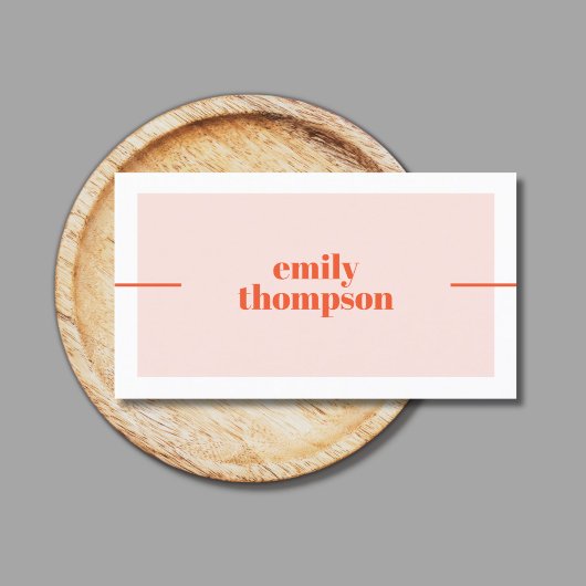 Carte De Visite Modern Elegant Pastel White Consultant