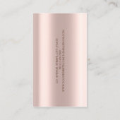 Carte De Visite Modern Elegant Rose Gold Diamonds Glitter Whisk (Dos)