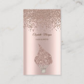 Carte De Visite Modern Elegant Rose Gold Diamonds Glitter Whisk (Devant)