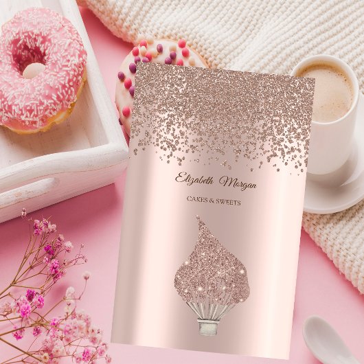 Carte De Visite Modern Elegant Rose Gold Diamonds Glitter Whisk