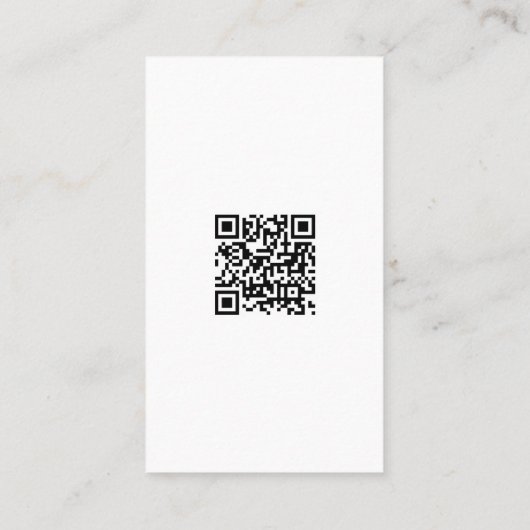 Carte De Visite Modern Elegant Simple QR Code Template Vertical (Dos)