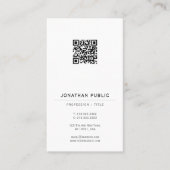 Carte De Visite Modern Elegant Simple QR Code Template Vertical (Devant)