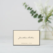 Carte De Visite Modern Elegant Simple Typography Script Luxury (Debout devant)