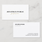 Carte De Visite Modern Elegant Sleek Design Template Business (Devant / Derrière)
