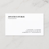 Carte De Visite Modern Elegant Sleek Design Template Professional (Dos)