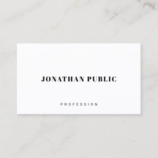 Carte De Visite Modern Elegant Sleek Design Template Professional (Devant)
