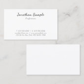 Carte De Visite Modern Elegant Template Calligraphy Script Sleek (Devant / Derrière)