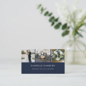 Carte De Visite Modern Elegant Wedding Planner QR Code  (Debout devant)