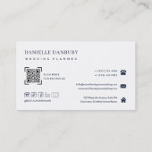 Carte De Visite Modern Elegant Wedding Planner QR Code  (Dos)