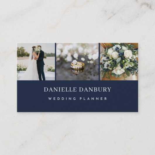 Carte De Visite Modern Elegant Wedding Planner QR Code (Devant)