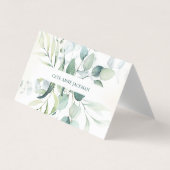 Carte De Visite Modern Eucalyptus Greenery QR Code Elegant (Devant)