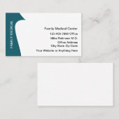 Carte De Visite Modern Family Medical Practice  (Devant / Derrière)
