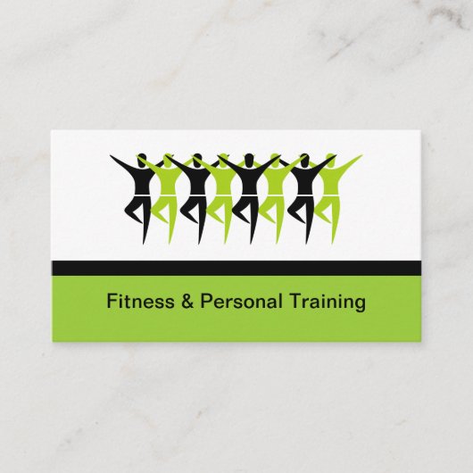 Carte De Visite Modern Fitness & Personal Trainer New (Devant)