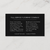 Carte De Visite Modern Flooring Installation (Dos)